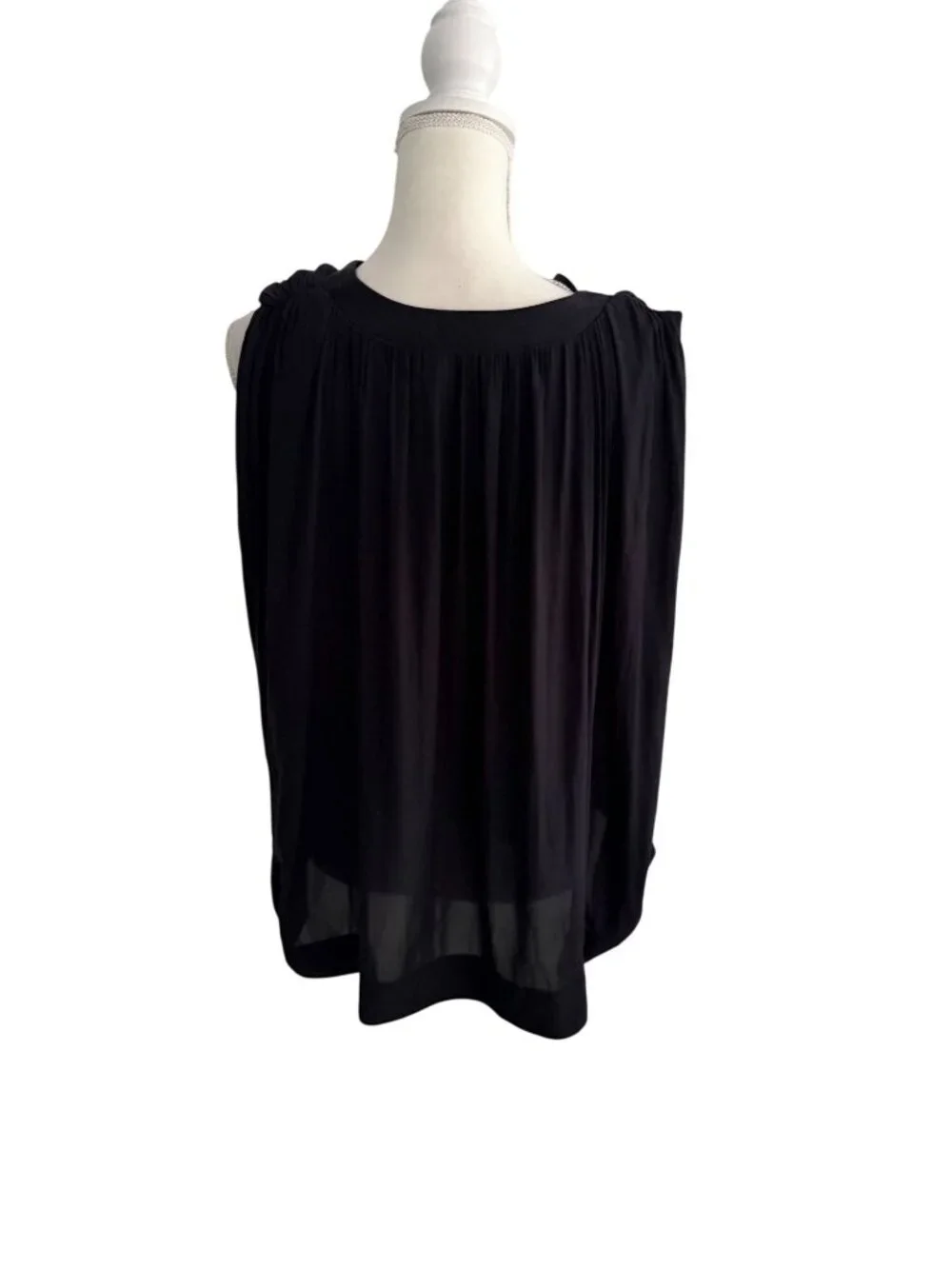 FREE PEOPLE Black Swing Linen Blend Tank Top Size Medium
